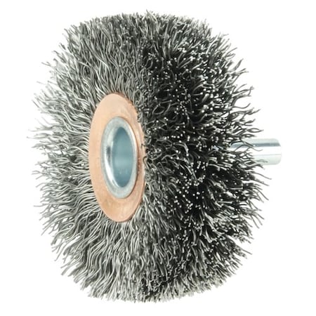 Weiler 2-1/2" Wire Wheel, .014" Steel Fill, 1/4" Stem 17620